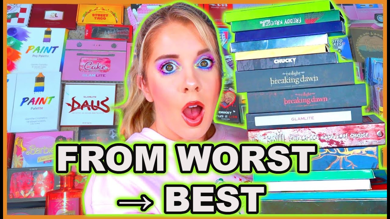 RANKING ALL OF MY 62 GLAMLITE PALETTES! 😳 | From WORST to BEST | 2025