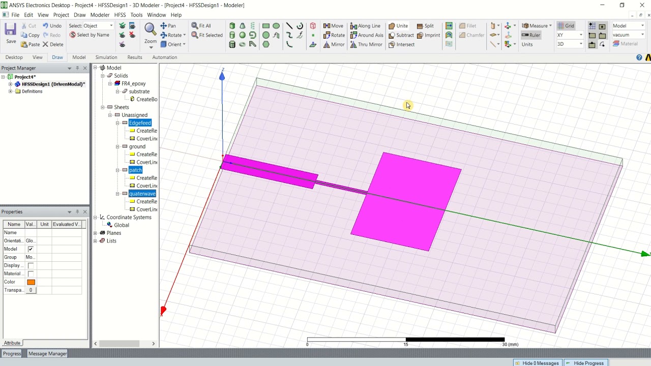 RECTANGULAR EDGE FEED ANTENNA DESIGN USING HFSS || PART-1