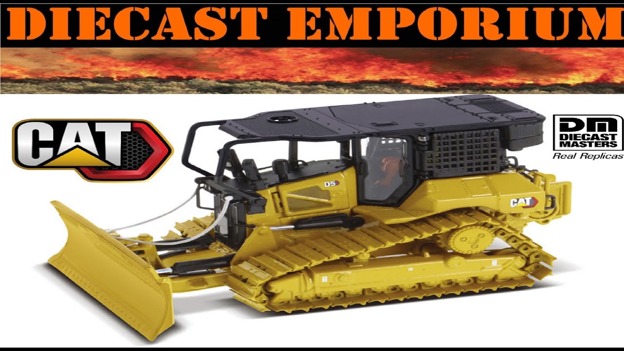 1:50 Scale Diecast Masters Caterpillar D5 LGP Fire Suppression Dozer Unboxing & Review