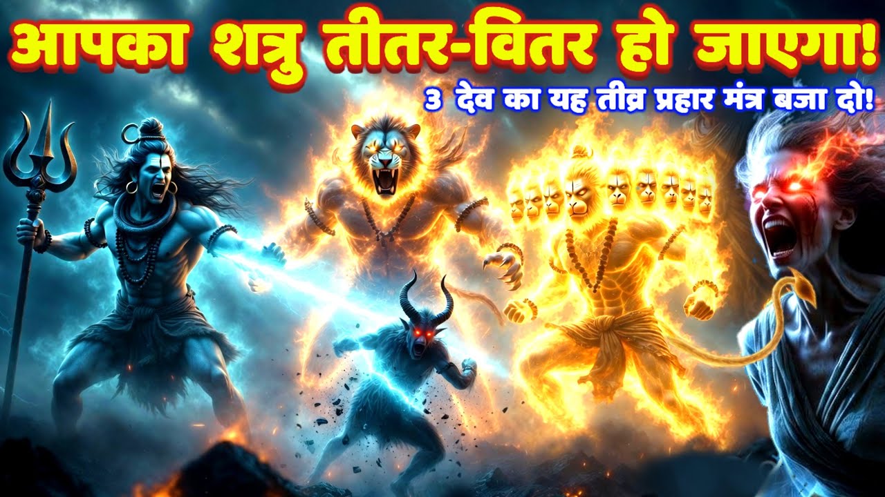 शत्रु मारण 3 देव नरसिंह भैरव और 11 मुखी हनुमान का तीव्र प्रहार मंत्र: Shatru Nashak Mantra