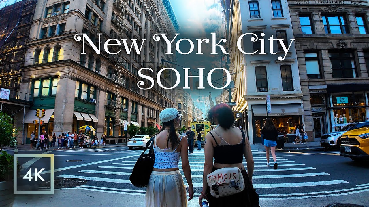 NEW YORK CITY Walking Tour 4K - LITTLE ITALY and Broadway SoHo