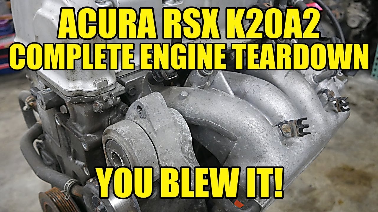 Сгорел двигатель Acura RSX Type S K20A2! Полная разборка! Я... Я НЕ ожидал этого!