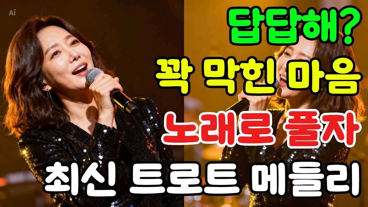 🎵 그리움다방 감성 신나는 트로트 메들리 6곡 🎵