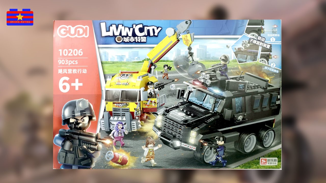 GUDI City: Hurricane Rescue Brick Set Unbox & Build
