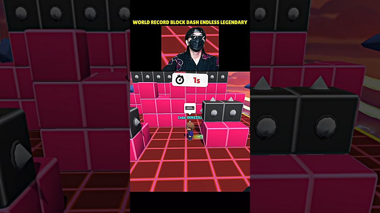 Epic Moment Bro Try World Record at Block Dash Endless Legendary Map 🍷🗿 But Wait For it ... 😱