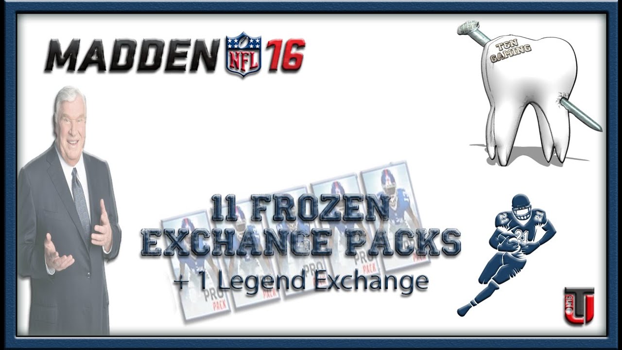 Madden NFL 16 | Opening 11 Frozen Legend Packs + 1 Ultimate Exchange Pack