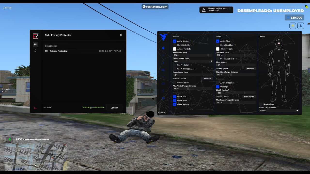 explotando reskate gosth + redengine