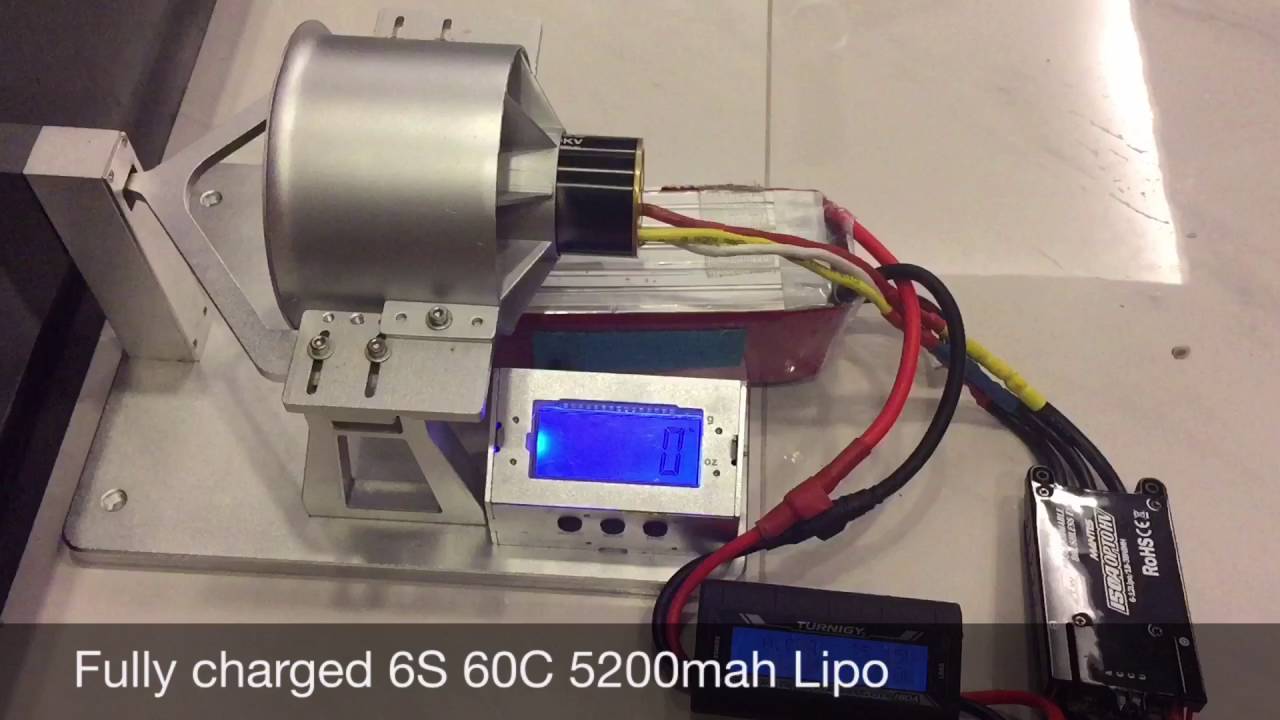 Freewing 90mm 12 blade metal Edf 4068-1680kv bench test