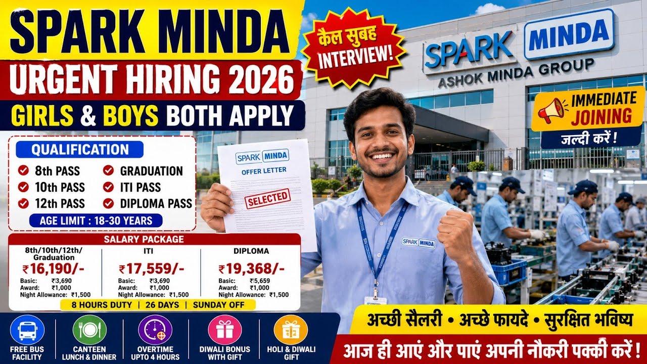 MINDA Company Vacancy 2026 | 8th 10th 12th ITI Diploma Jobs | Greater Noida Job | Immediate Joining
