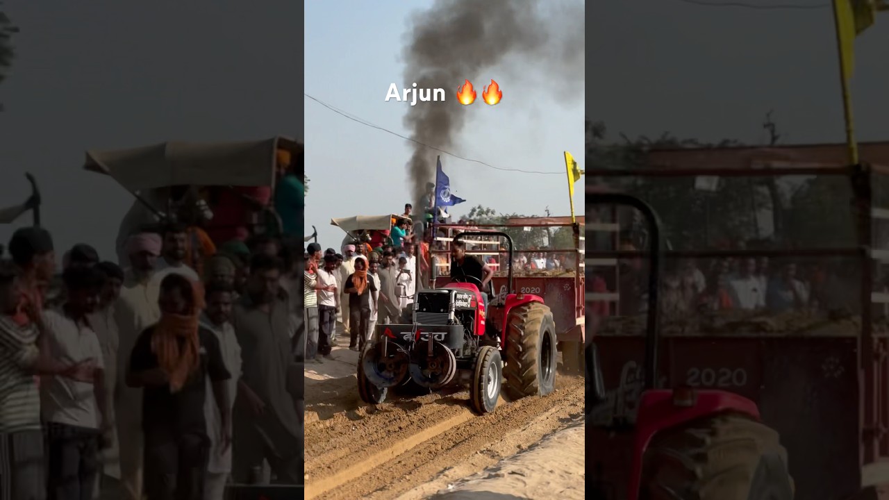 ☠️modified arjun trolley mukabla performance 🔥#tractor #mahindratractor #mahindra #arjunultra