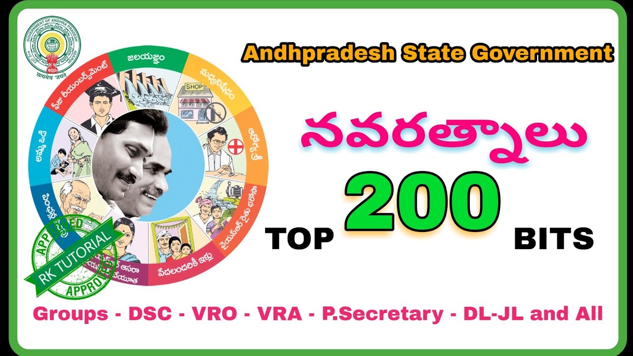 నవరత్నాలు - TOP - 200 Practice Bits || Navaratnalu AP schemes - 2022 latest