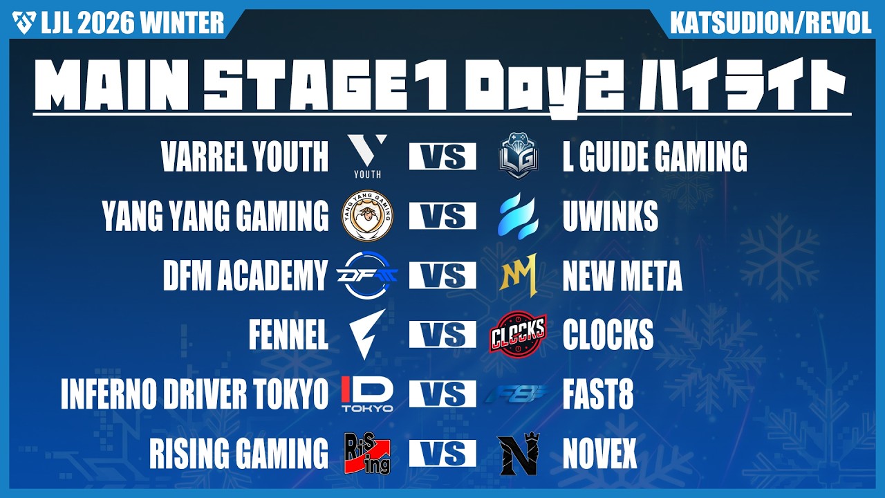 LJL WINTER MAIN STAGE1 DAY2 全試合ハイライト | LJL 2026 WINTER SERIES | Meanwhile in Japan Highlights