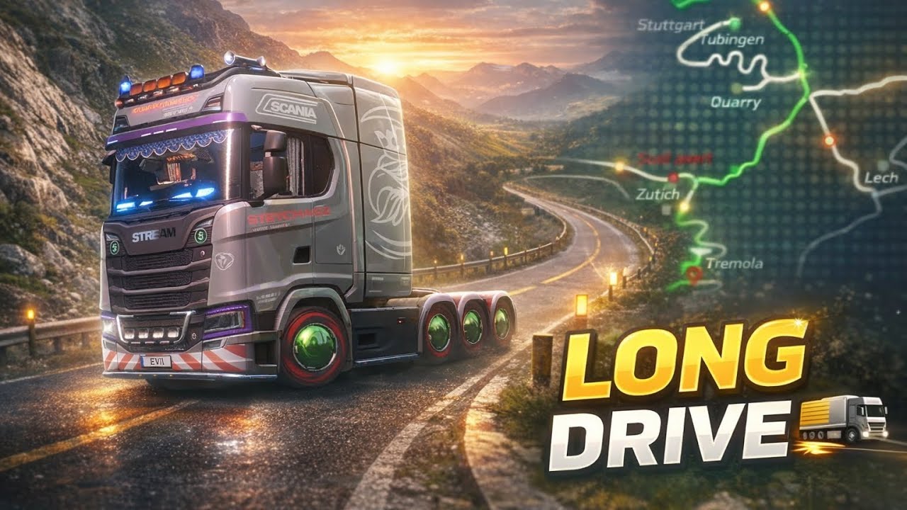 TOE 3 | Stuttgart to Airola | Long Drive with Heavy Load 🚛 | Aditya gaming”