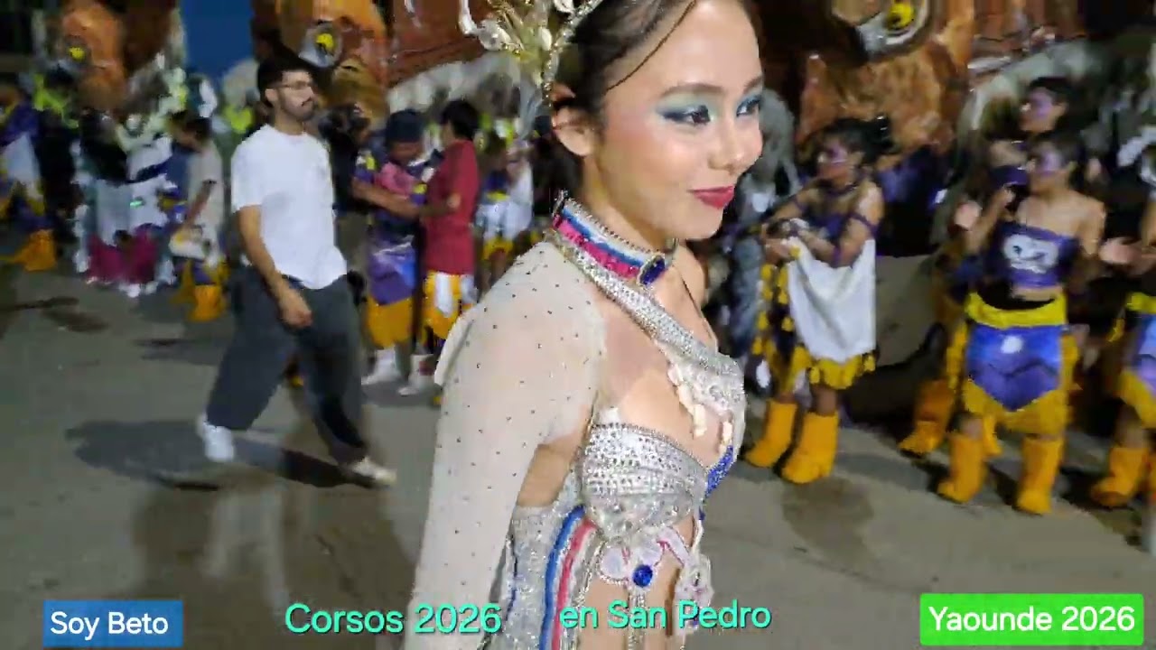 Yaounde Comparsa Artistica 2026.Desde parque serrado Noche 9 de corsos en san pedro Jujuy Argentina.