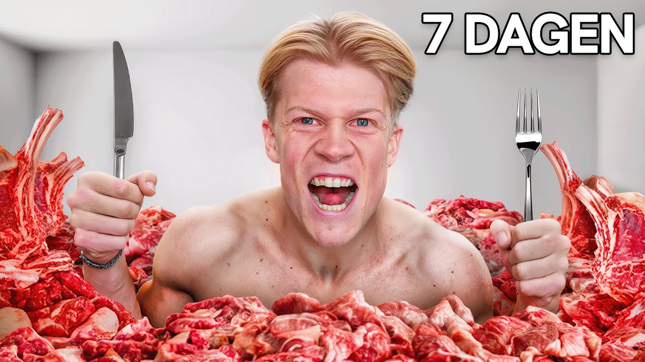 IK EET 7 DAGEN ALLEEN MAAR VLEES! (schokkend resultaat)