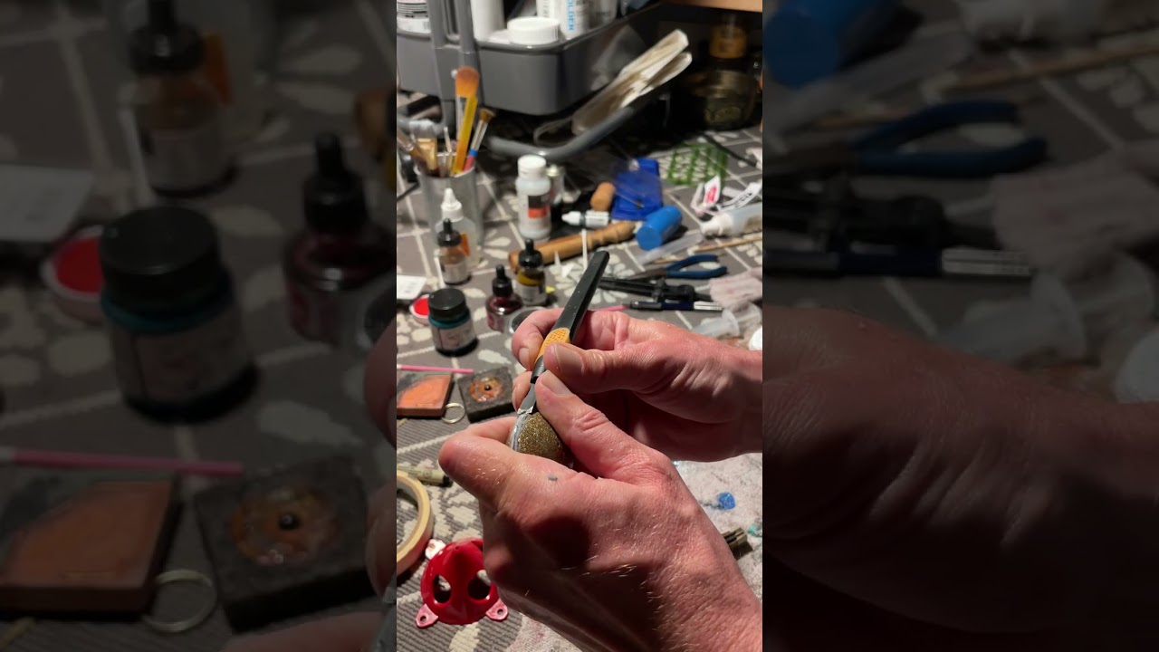 Cleaning up a new orgonite pod