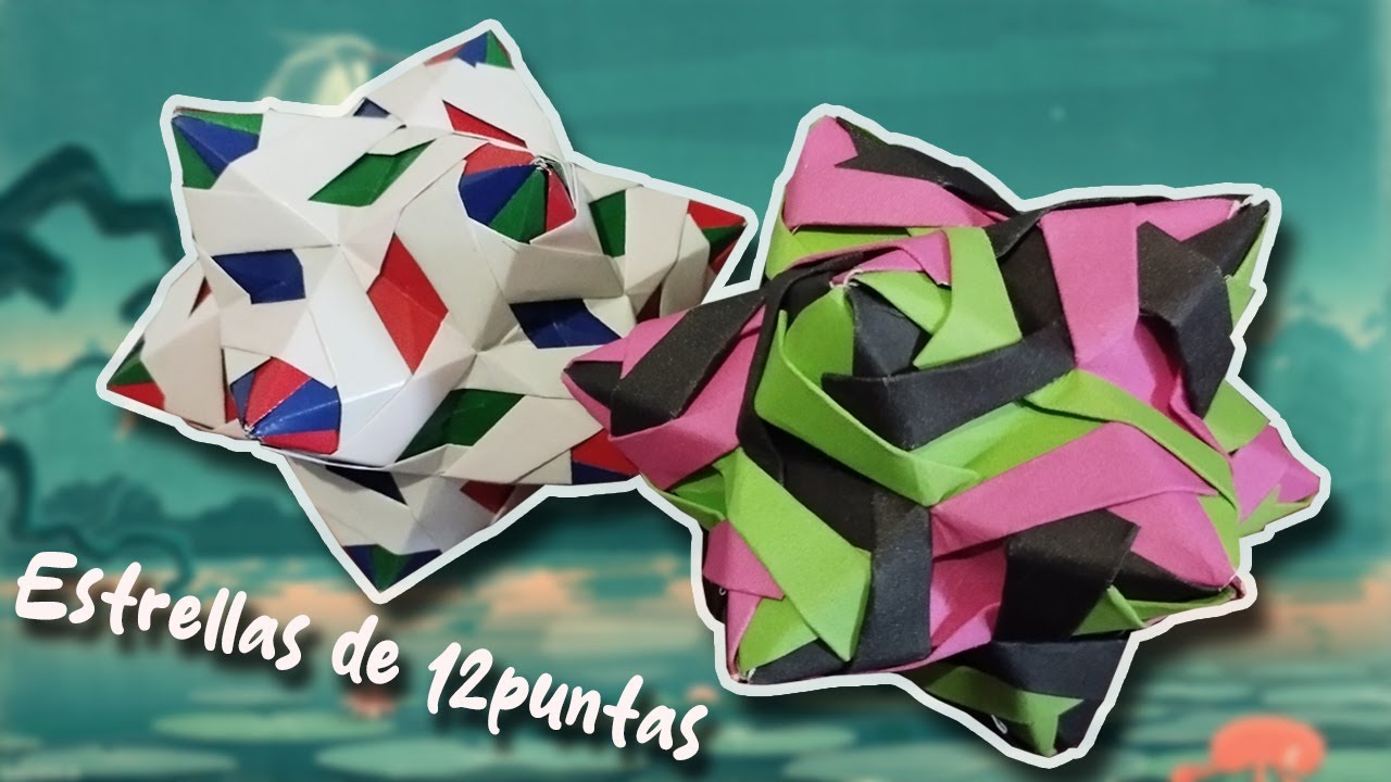 C&oacute;mo Hacer una estrella de 12 puntas de origami/Origamileo