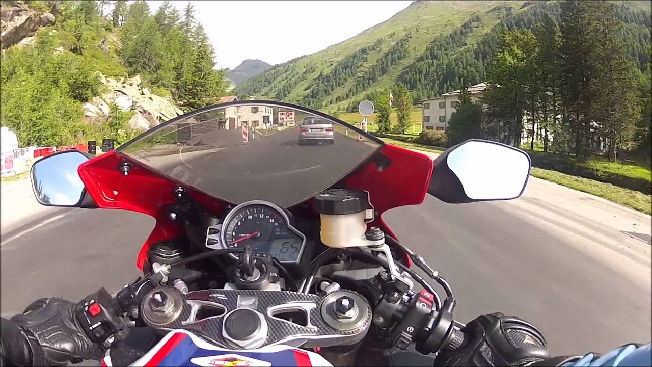 Bernina Pass Honda 1000RR onboard - 2014 August