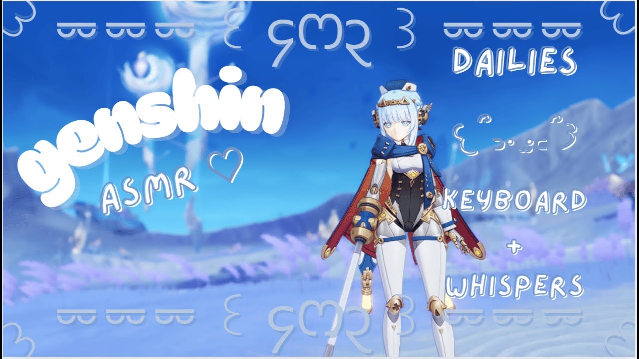genshin asmr ♡ do my dailies with me 🫐 ⋆˙⟡ breathy whispers &  keyboard ♡