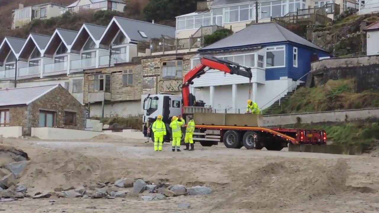 STORM ELEANOR Damage at Portreath, Cornwall