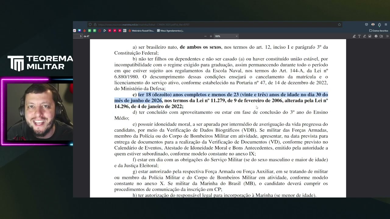 SAIU o EDITAL DA ESCOLA NAVAL 2025 : saiba mais sobre o concurso da EN 2025 | Prof. Cesar Annunciato