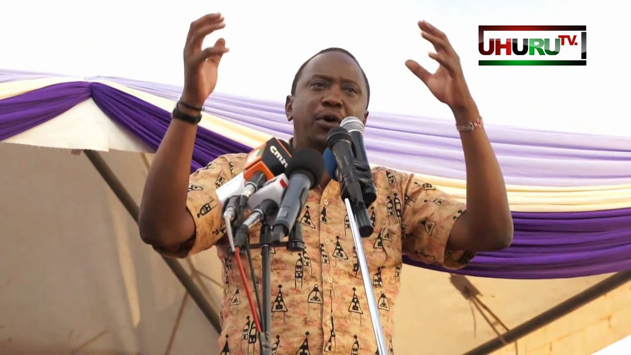 Uhuru Kenyatta at Githunguri Stadium Rally