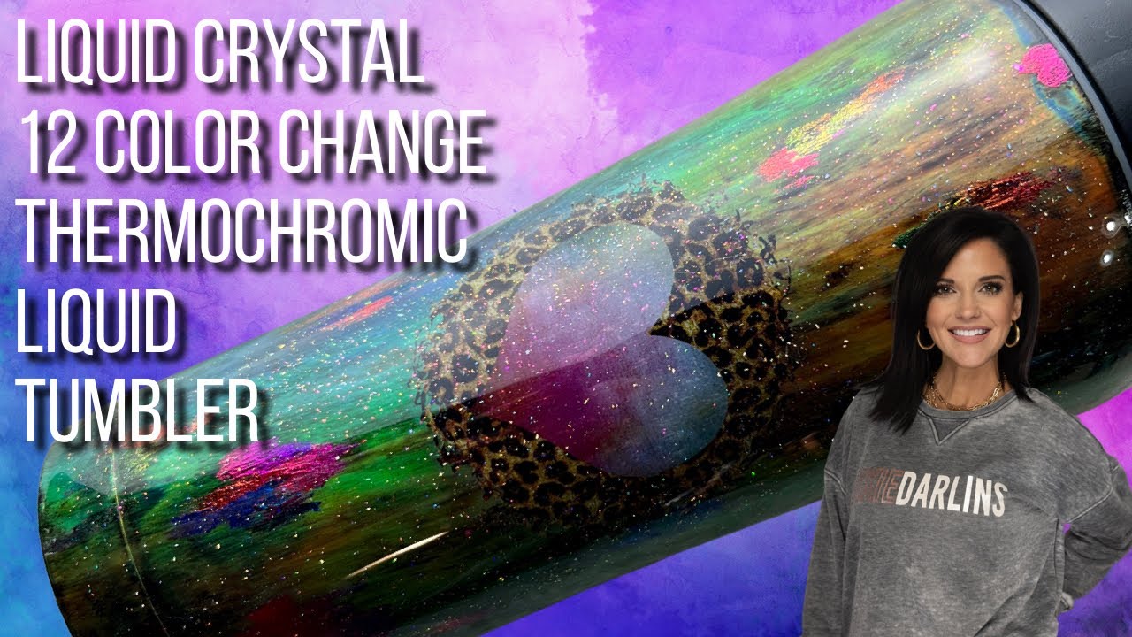 Applying Liquid Crystal Color Change Thermochromic Liquid to Tumbler | Tutorial