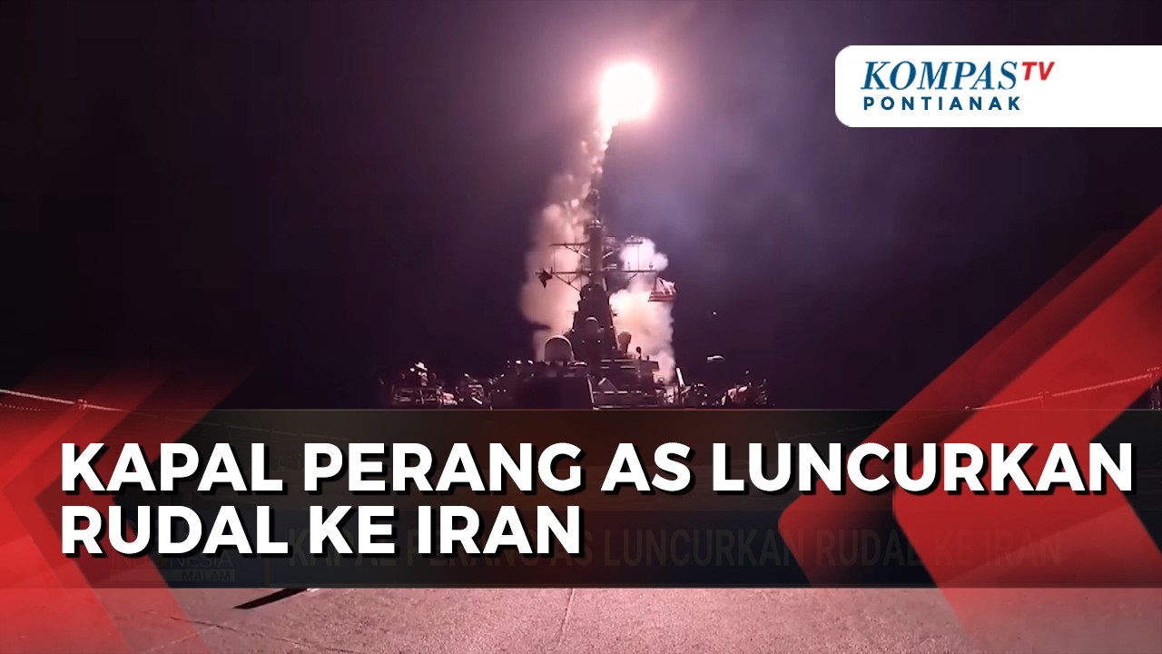 Video Kapal Perang AS Luncurkan Rentetan Rudal ke Iran