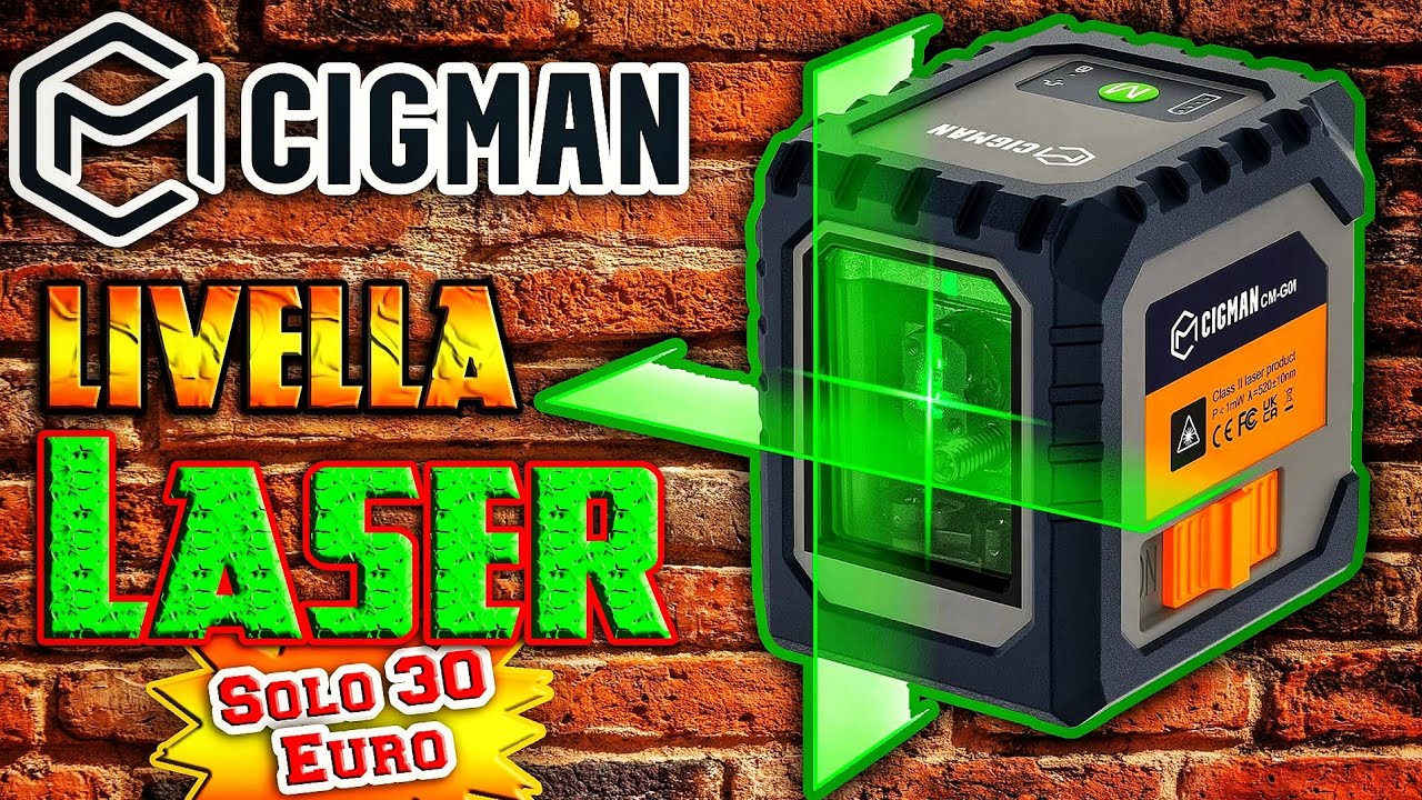 LIVELLA LASER RAGGIO VERDE CIGMAN A UN SUPER PREZZO, OTTIMA ANCHE IDEA COME REGALO!😉👌