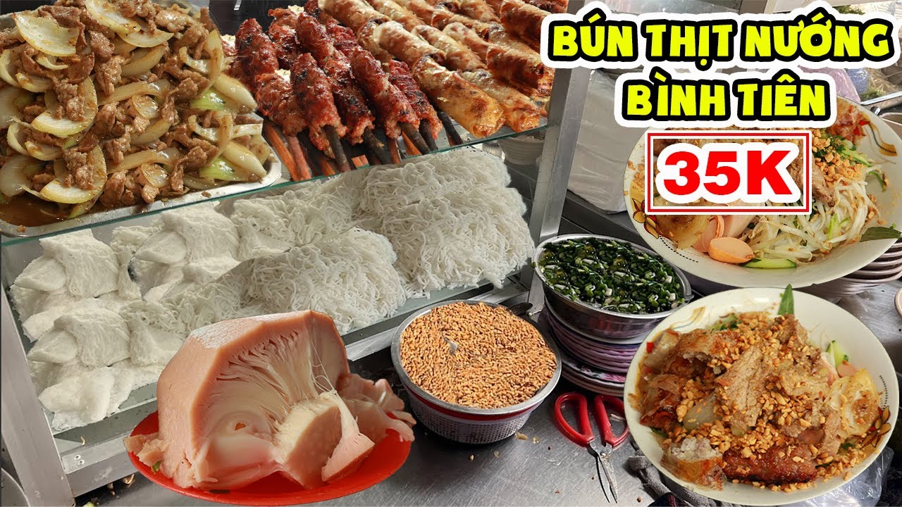 Ăn Thử Tô Bún Thịt Nướng 35K Full Topping Ở Chợ Bình Tiên Theo Gợi Ý Của Khán Giả Trên Kênh