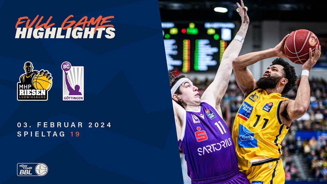 MHP RIESEN Ludwigsburg vs. BG Göttingen - Full Game Highlights - Spieltag 19, Saison 23/24