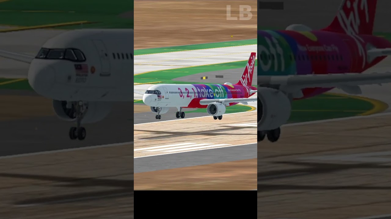 AirAsia A321neo Butter Landing #Shorts #RFS #Aviation #RealFlightSimulator #Landing #RFSPro #Butter