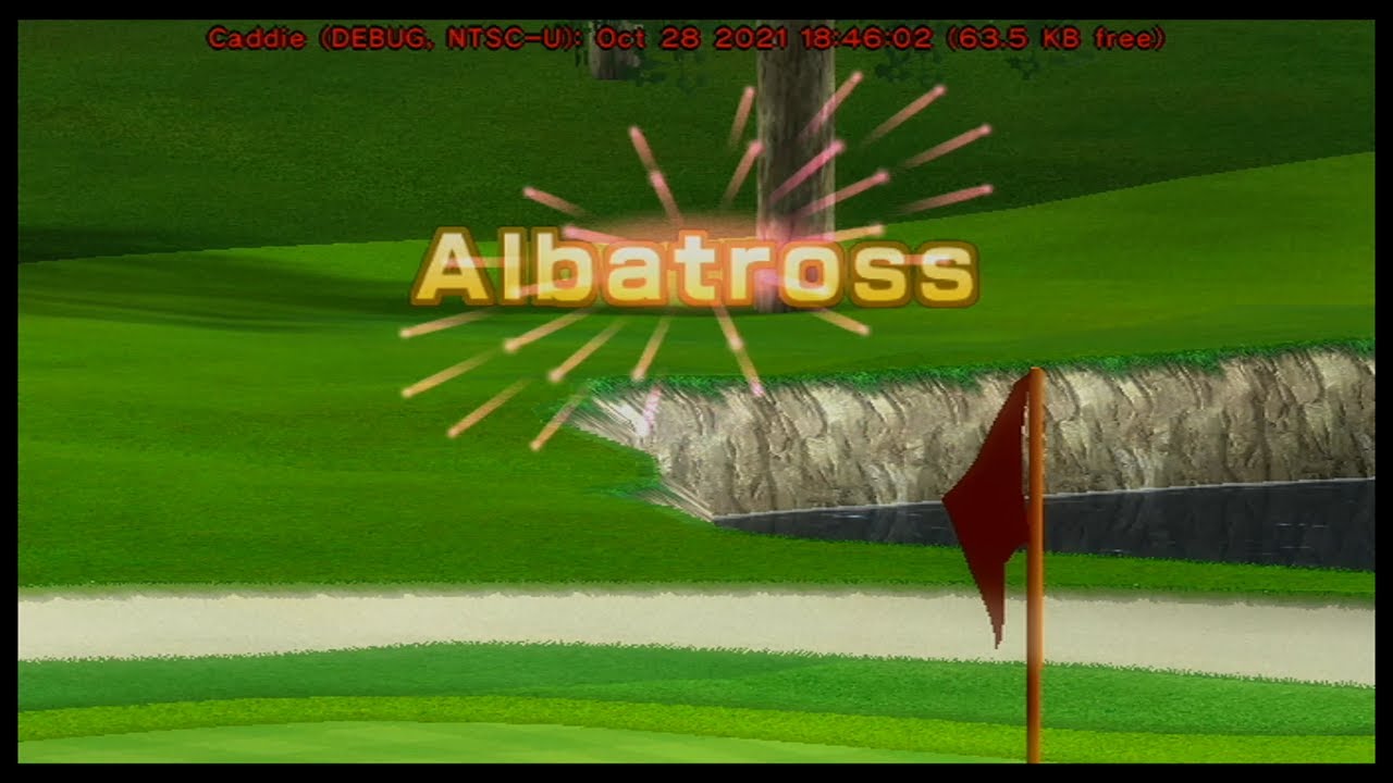 Wii Sports Resort - Golf 255yd Direct Albatross (No Flag Hit) Hole 9 Par 5