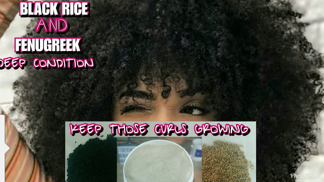 HOW TO MAKE BLACK RICE AND FENUGREEK DEEP CONDITION FOR (EXTREME) HAIR GROWTH!!!