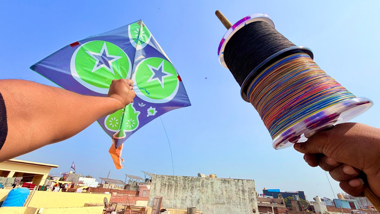 New Charkhi Testing | Kite Flying In Fast Wind | Cut Other Kites | Kite