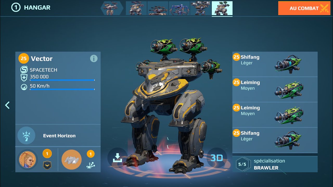 NEW vector robot with Leiming and Shifang weapon (War robots test serveur)