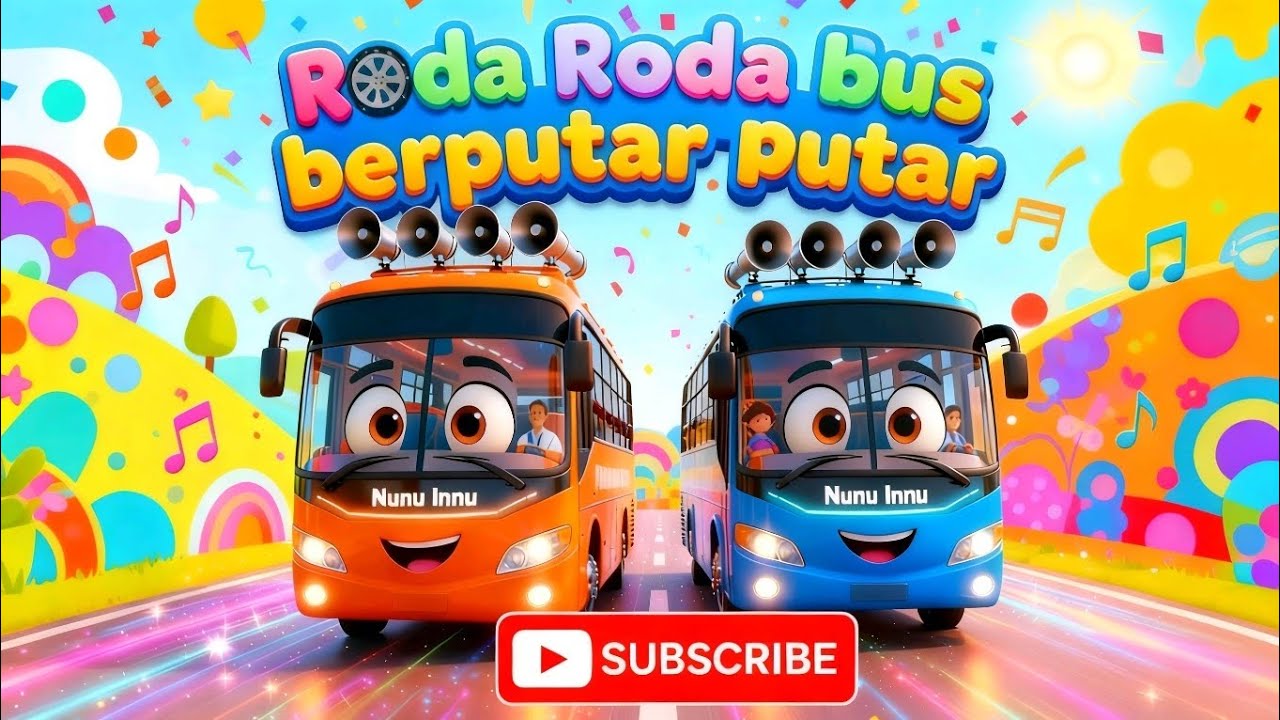 Roda Bus Berputar-putar 🚍| Lagu Anak Seru & Edukatif | Wheels on the Bus Indonesia | Lagu Anak Ceria