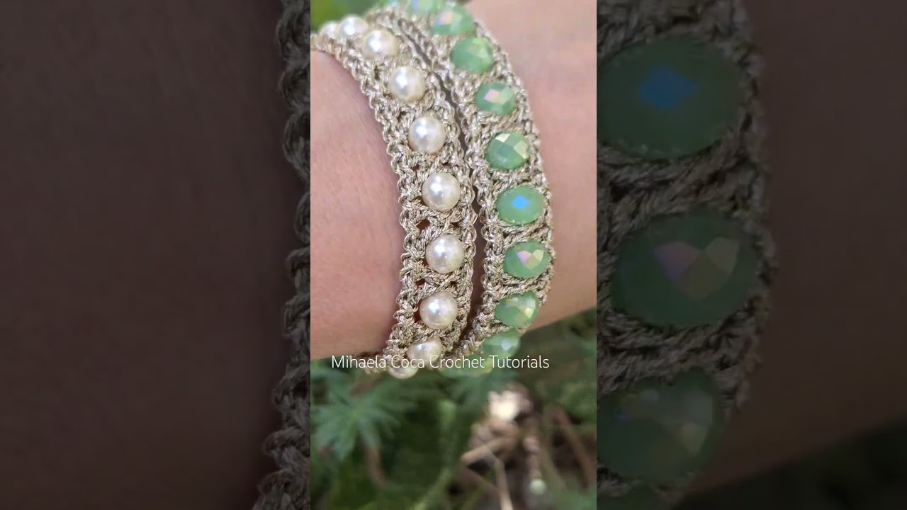 Trendy, crochet bracelet; braccialetto all'uncinetto 2025, pulsera de crochet, moda italiana.