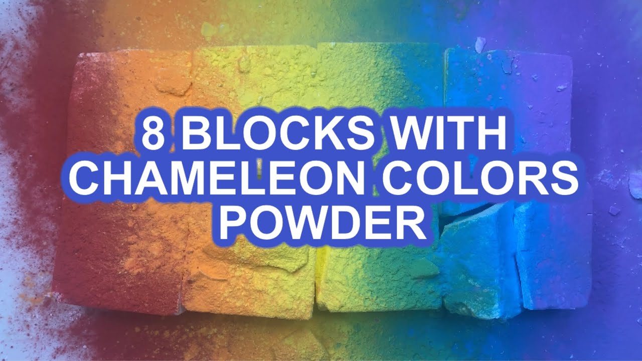 8 BLOCKS OF GYM CHALK with CHAMELEON COLORS POWDER