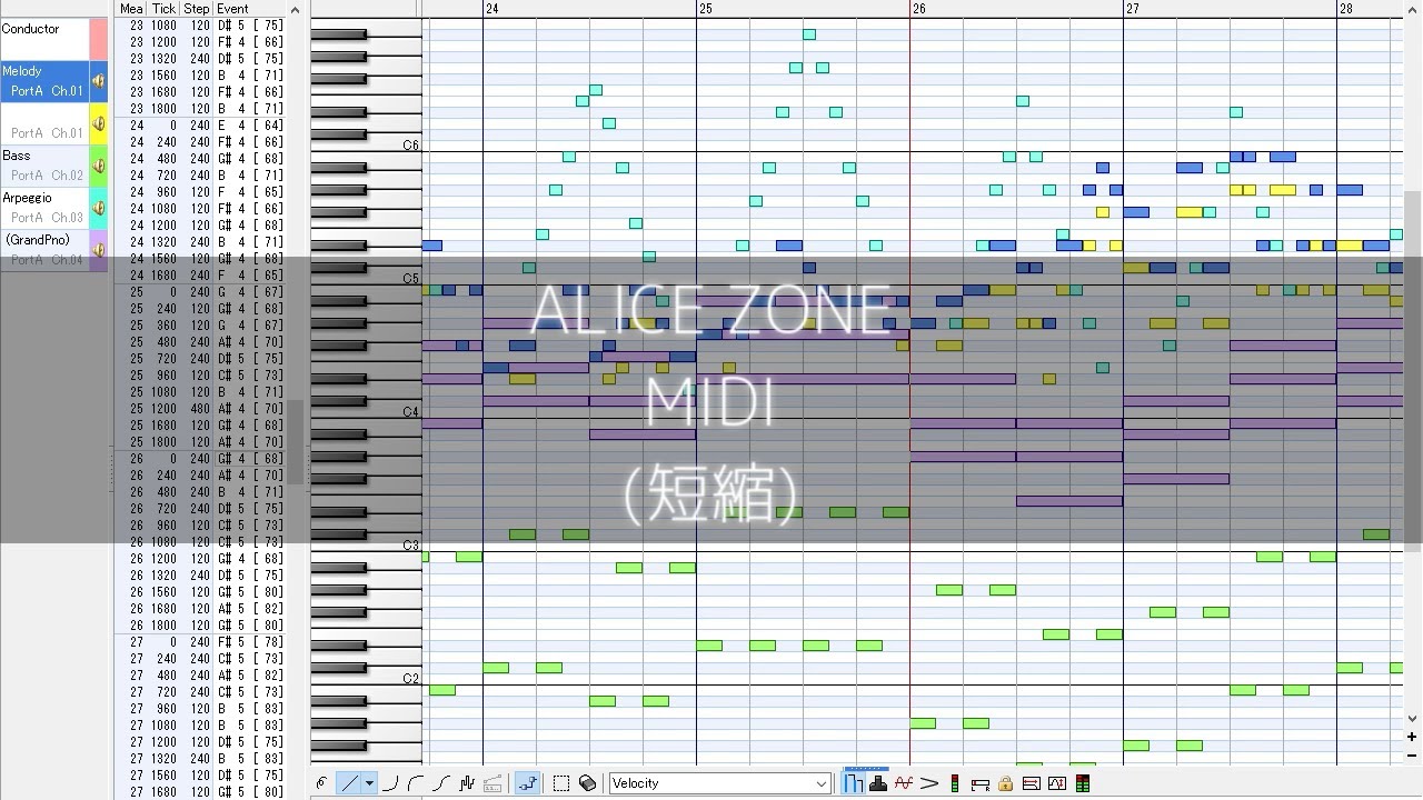 ALICE ZONE(短縮Ver) MIDI
