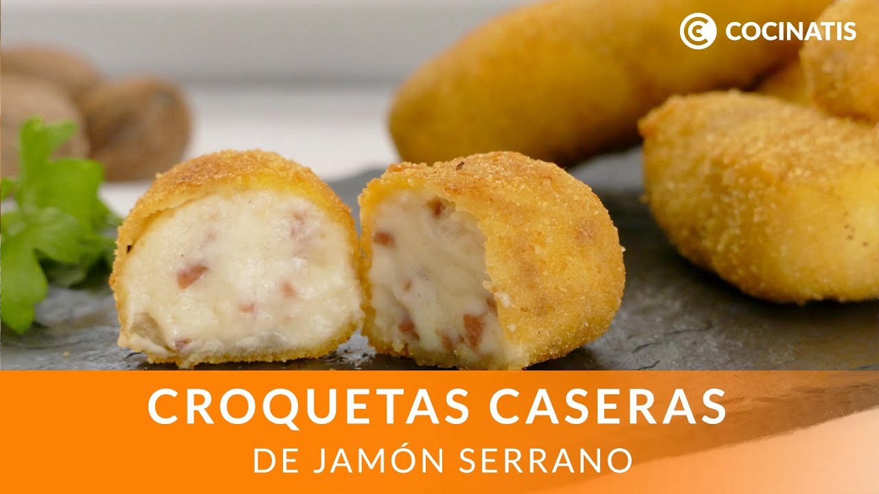 CROQUETAS caseras de jamón serrano ¡Super CREMOSAS! 🍽️  ¡El aperitivo más FÁCIL! 🤤 Cocinatis