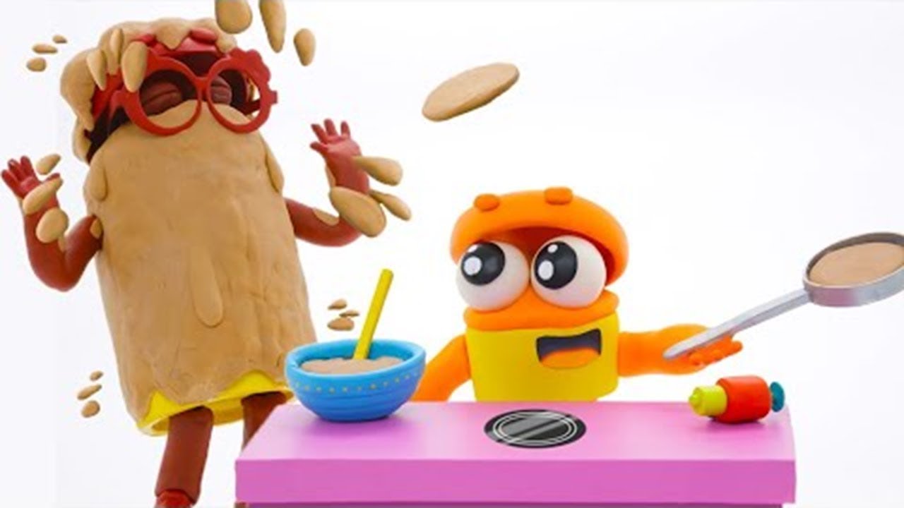 Mother's Day Pancake Disaster 🥞 Kids Animation | Play-Doh Videos