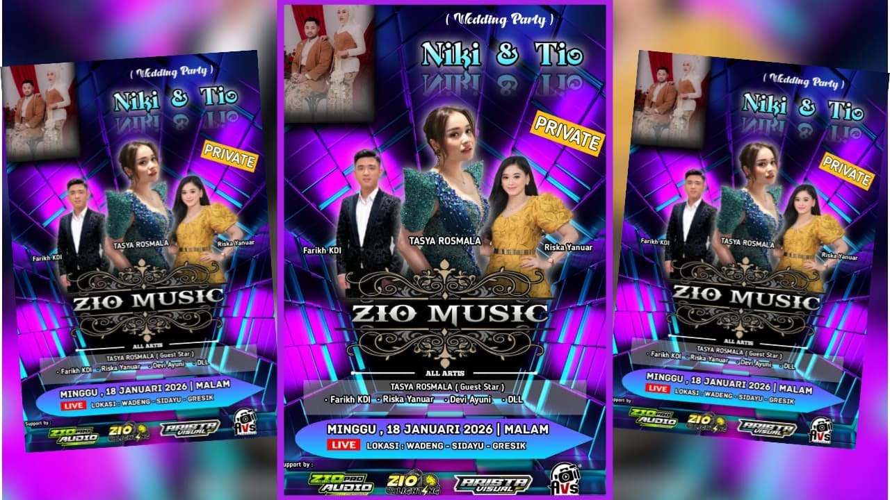 📡 LIVE STREAMING ZIO MUSIC WEDDING PARTY NIKI & TIO
