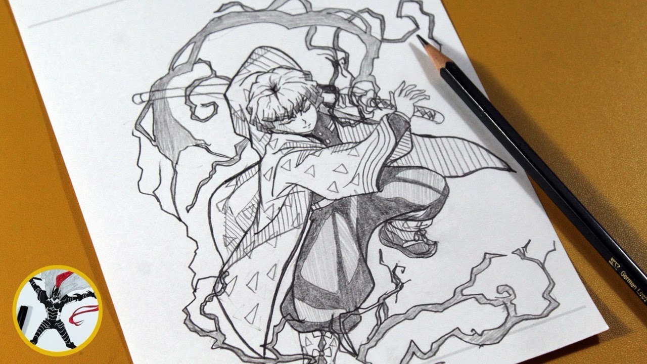 How To Draw Zenitsu Thunder Breathing - Thunder Breathing Made Easy