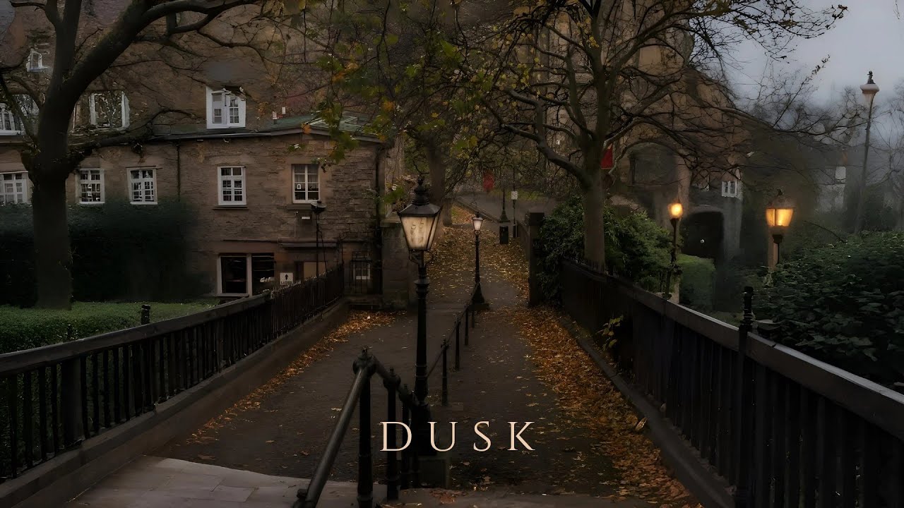 Cozy Evening Walk in an Old Town  | Autumn Ambience