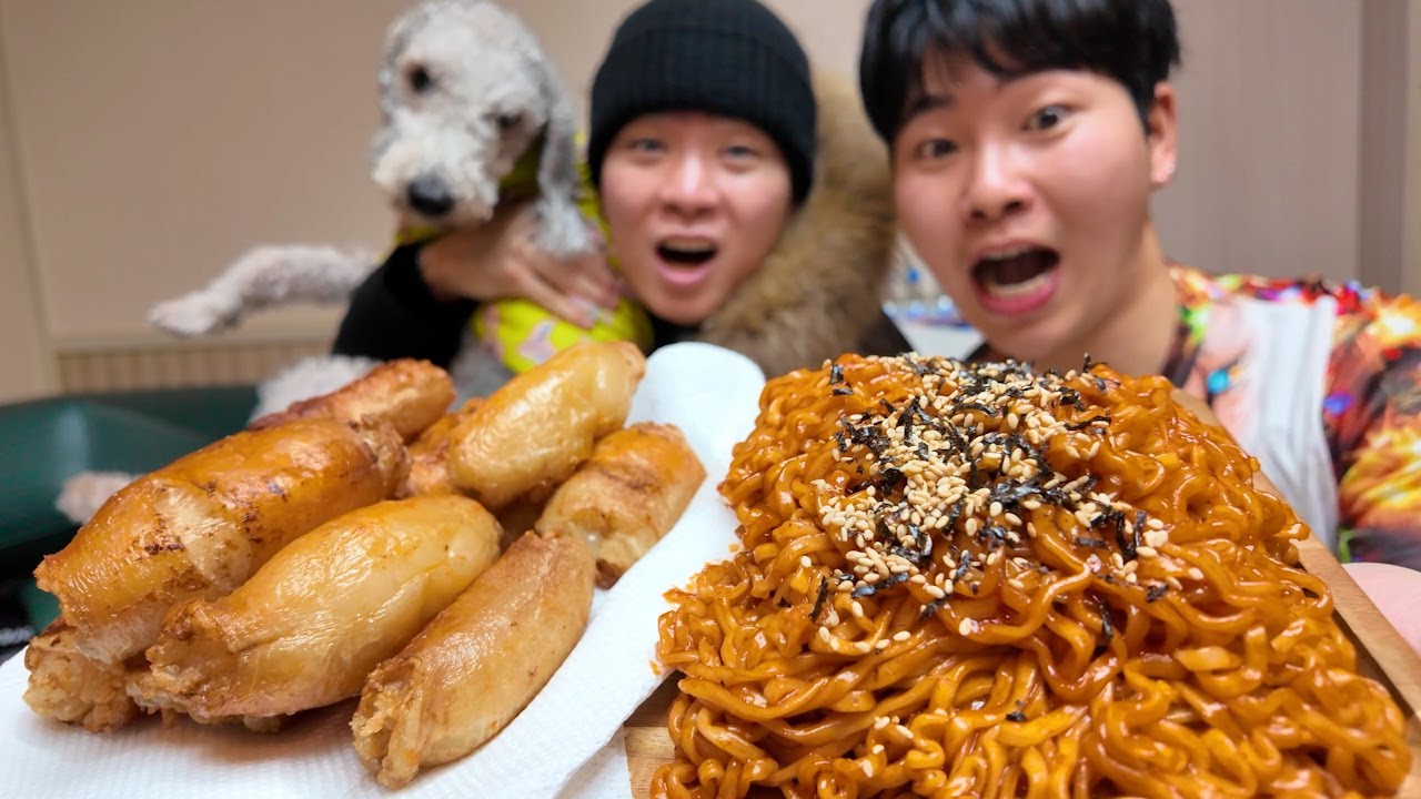 건우형이 좋아하는 통대창  1kg에 불닭볶음면 먹방!