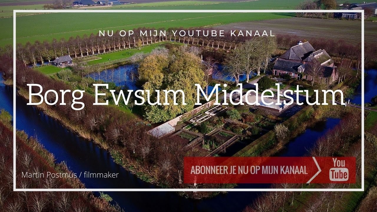 Borg Ewsum in Middelstum gefilmd met drone.