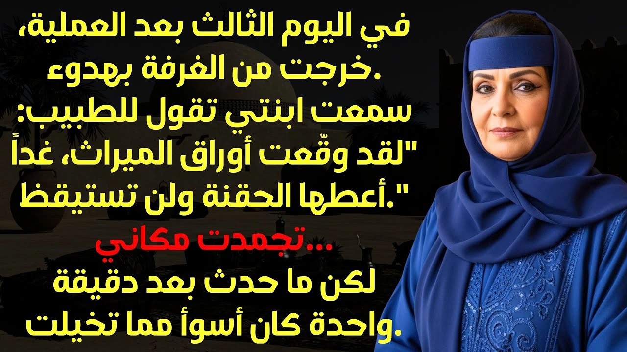 بنتي طلبت من مدير المستشفى يتأكد إني ما أقوم أبد، بس اللي صار بعدها كان أسوأ بواجد.