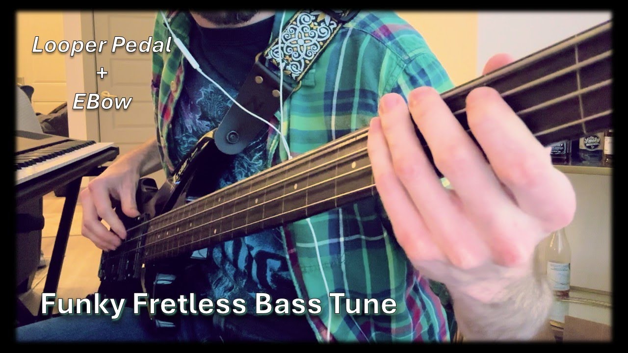 Funky Fretless Bass Tune (with Looper Pedal and EBow) | Flight of the Textured Polygons