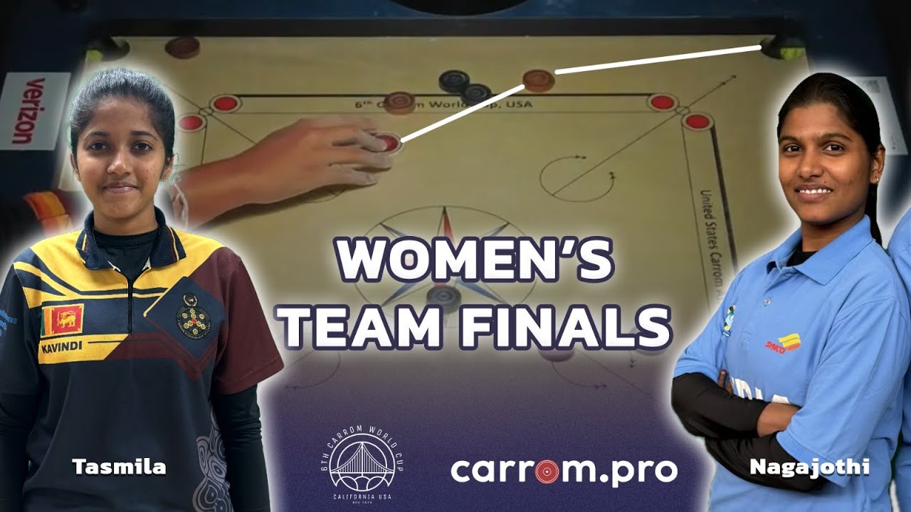 Carrom World Cup: Women's Team Final (Singles 1), Nagajothi vs Tasmila